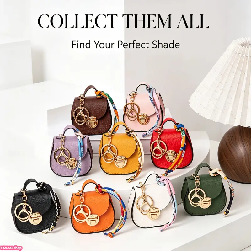 3-in-1 Mini PU Leather Multi-Use Pouch for Women - Crossbody Bags with Strap, Earbud Storage, Bag Charm, Keychain Accessory for Daily Fashion Outfits, Crossbody Bags For Women