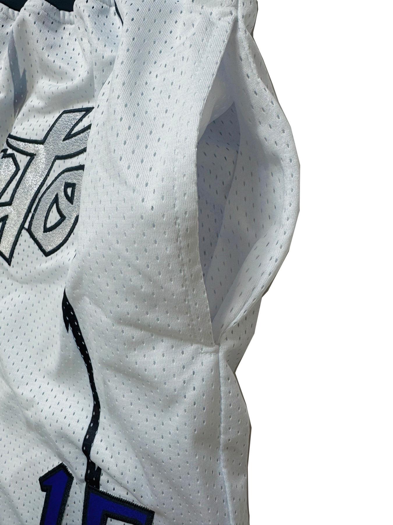 Men's Toronto Letter & Number Embroidery Pocket Sports Shorts, Casual Breathable Quick Drying Elastic Waist Basketball Shorts, Athletic Bottoms, Men's Sportswear for Outdoor Wear, Athletic Activewear, Athleisure Casual Shorts, Breathable Fitness Shorts