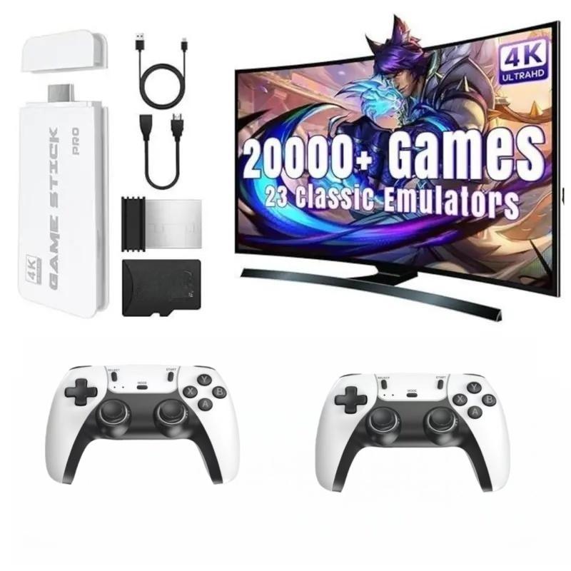 2025 New Video Retro Game Stick Console Controller Plug Play with 20,000+ Games & 26 Emulators, Wireless 26 Controllers, TF Card, HDMI Output, 2Ergonomic Wireless Controllers, Perfect for All Ages, Christmas gift Birthday Gift New Year gift