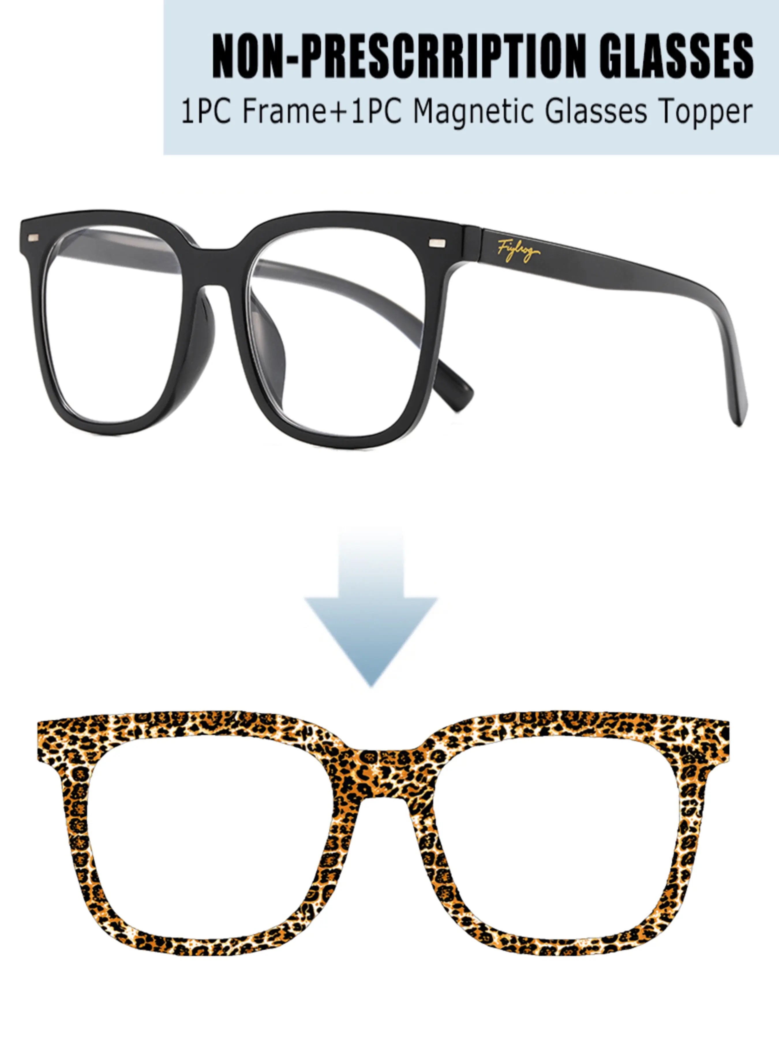 Black Frame Leopard Print 1