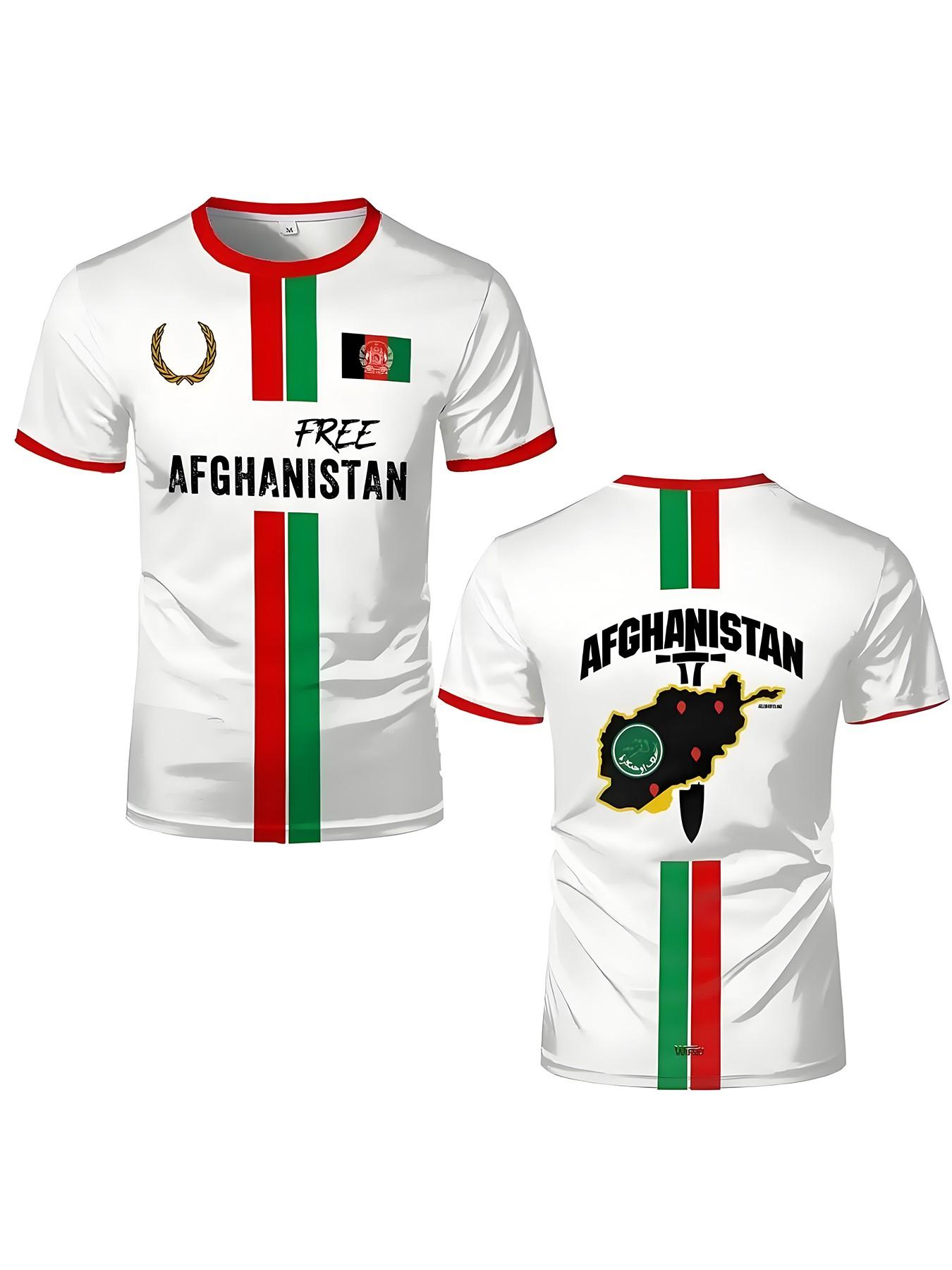 2026 New Afghanistan Football T-Shirt, Summer Unisex Afghan Jersey, Gift Wholesale, Soccer Training Wear, All Seasons Casual Fit
