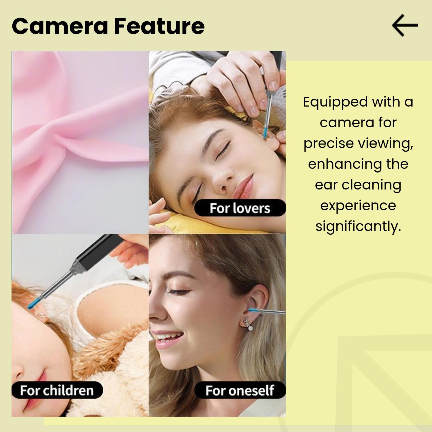 Ear Wax Cleaner with Camera and LED Light, Ear Wax Remover, Ear Pick Set, Complete Ear Cleaning Kit with 6 Spoons and 8 Tools, iOS and Android Compatible Personal Care