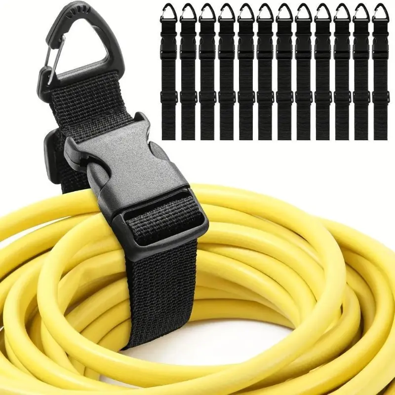 4Pcs Wire Organizer Cord Keeper, 2026 New 3-Axis Buckle Design, 17.72 Inch Heavy Duty Polypropylene, Easy Release Cable Storage Tool, Multi-Purpose for Garage & Workshop