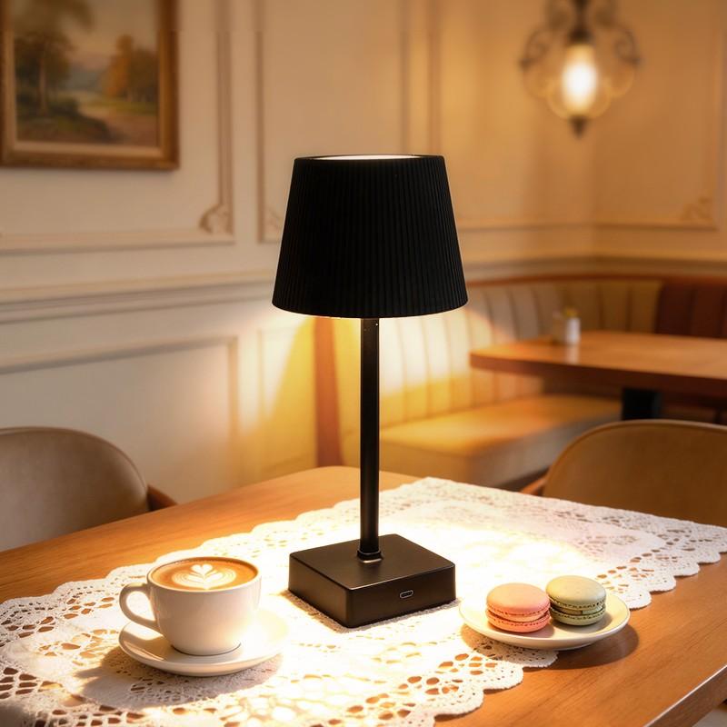 Rechargeable Dimmable Touch Table Lamp, Wireless Ambiance Lamp, Portable Adjustable Light, Ideal for Dining Room/living Room/bedroom/library/pub