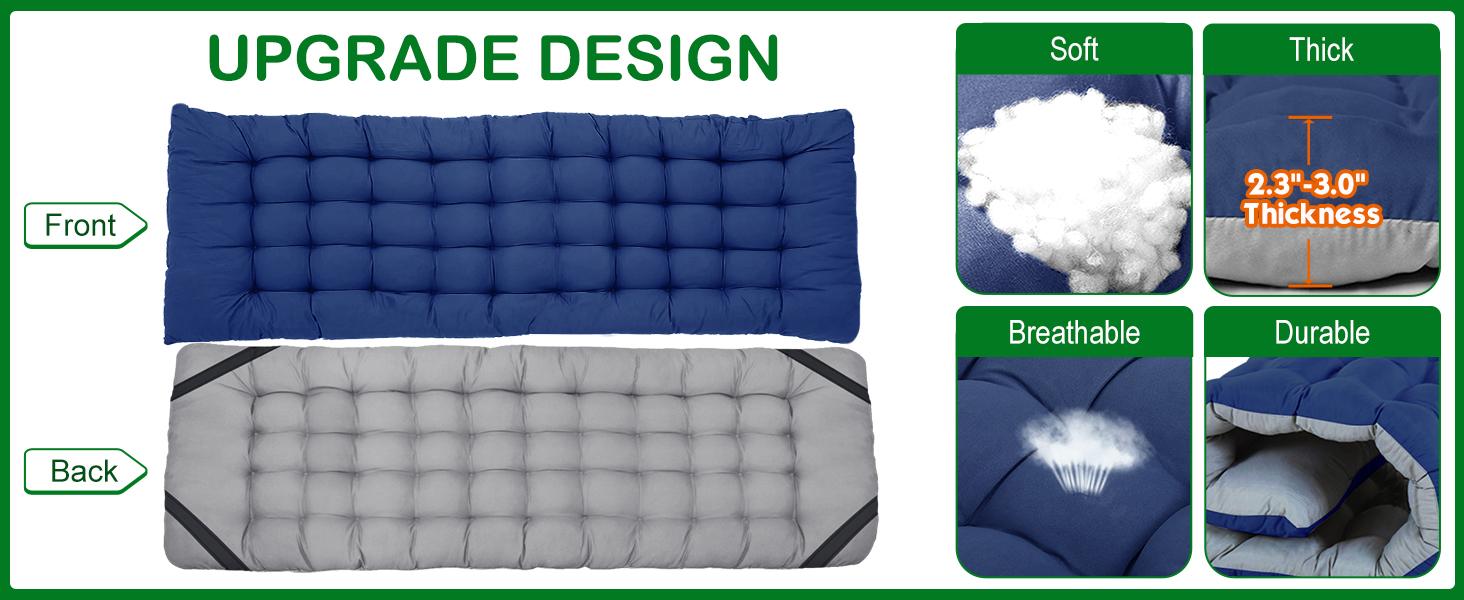 MOPHOTO 75" Portable Camping Cot for Adults,Guest Bed Sleeping Cot with Mattress,Heavy Duty Outdoor Folding Bed with Carry Bag Travel Home Office Nap