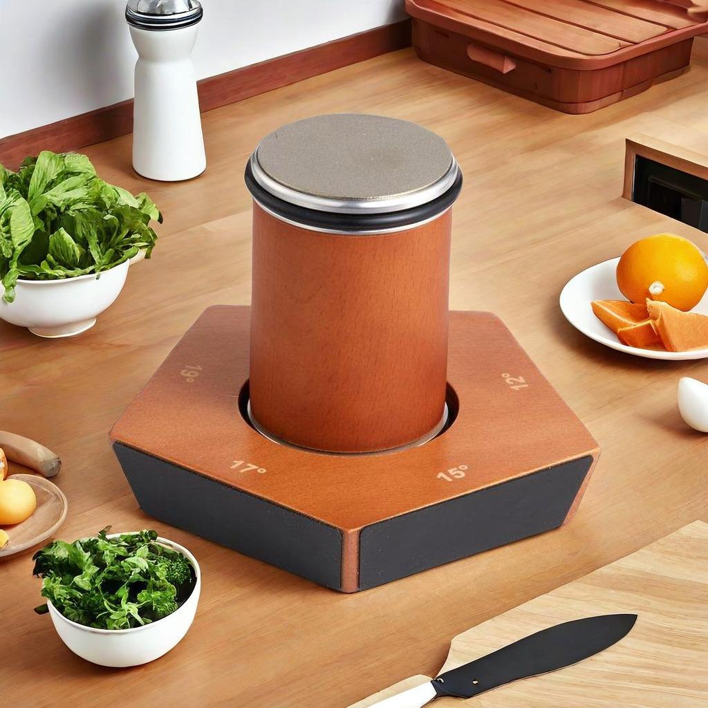 Rolling Knife Sharpener with 2 Diamond Disc, Professional Rolling Knife Sharpener Kit with 5 Magnetic Angle Offer 12/15/18/20/22° for Kitchen Knives