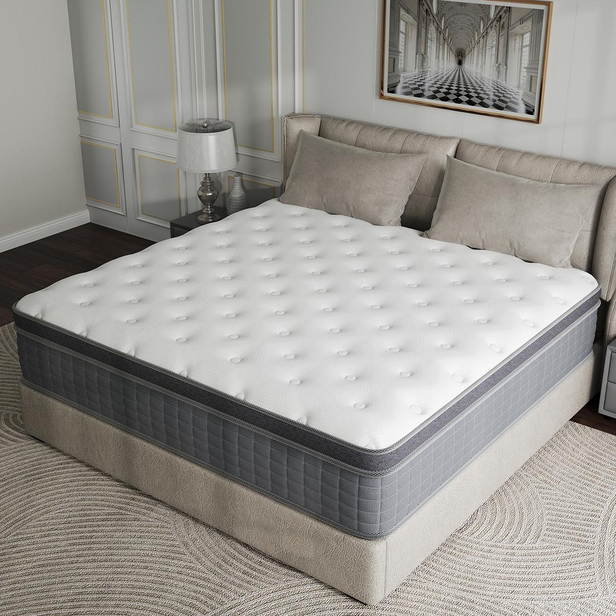 BOMASS 10" 12" 14" Hybrid Mattress Twin Full Queen King Mattresses Memory Foam Medium Firm Pocket Spring Mattress New Luxury Refreshing Sleep Experience