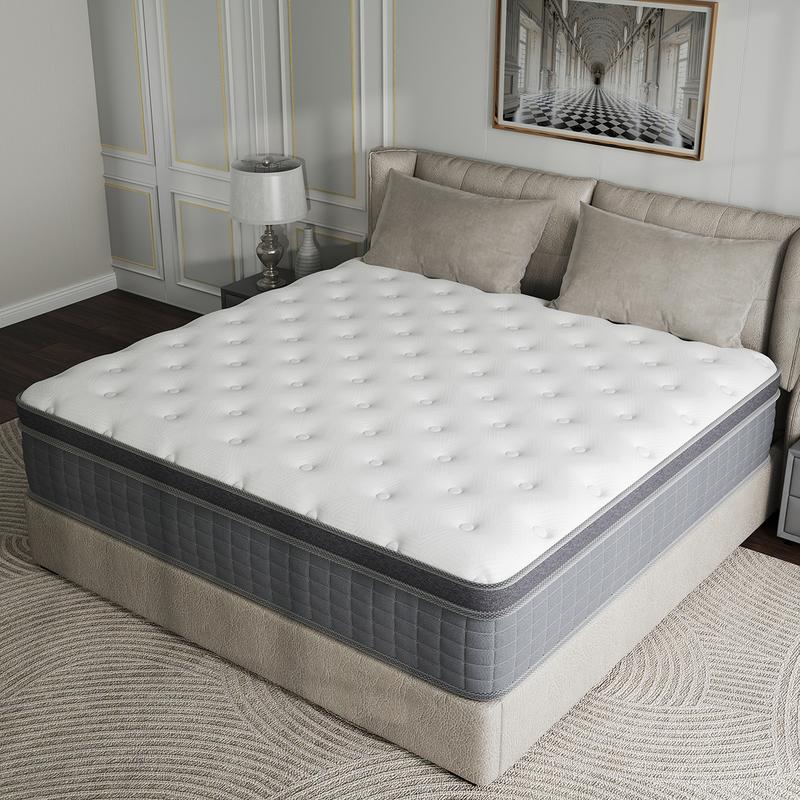BOMASS 10" 12" 14" Hybrid Mattress Twin Full Queen King Mattresses Memory Foam Medium Firm Pocket Spring Mattress New Luxury Refreshing Sleep Experience