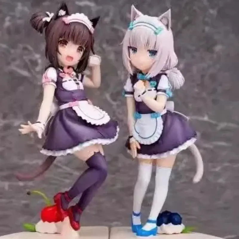 Nekopara Anime Figure Chocola Interchangeable Body Pvc Cake Maid Cat Ear Boxed Collectible Desktop Display For Adult Collection