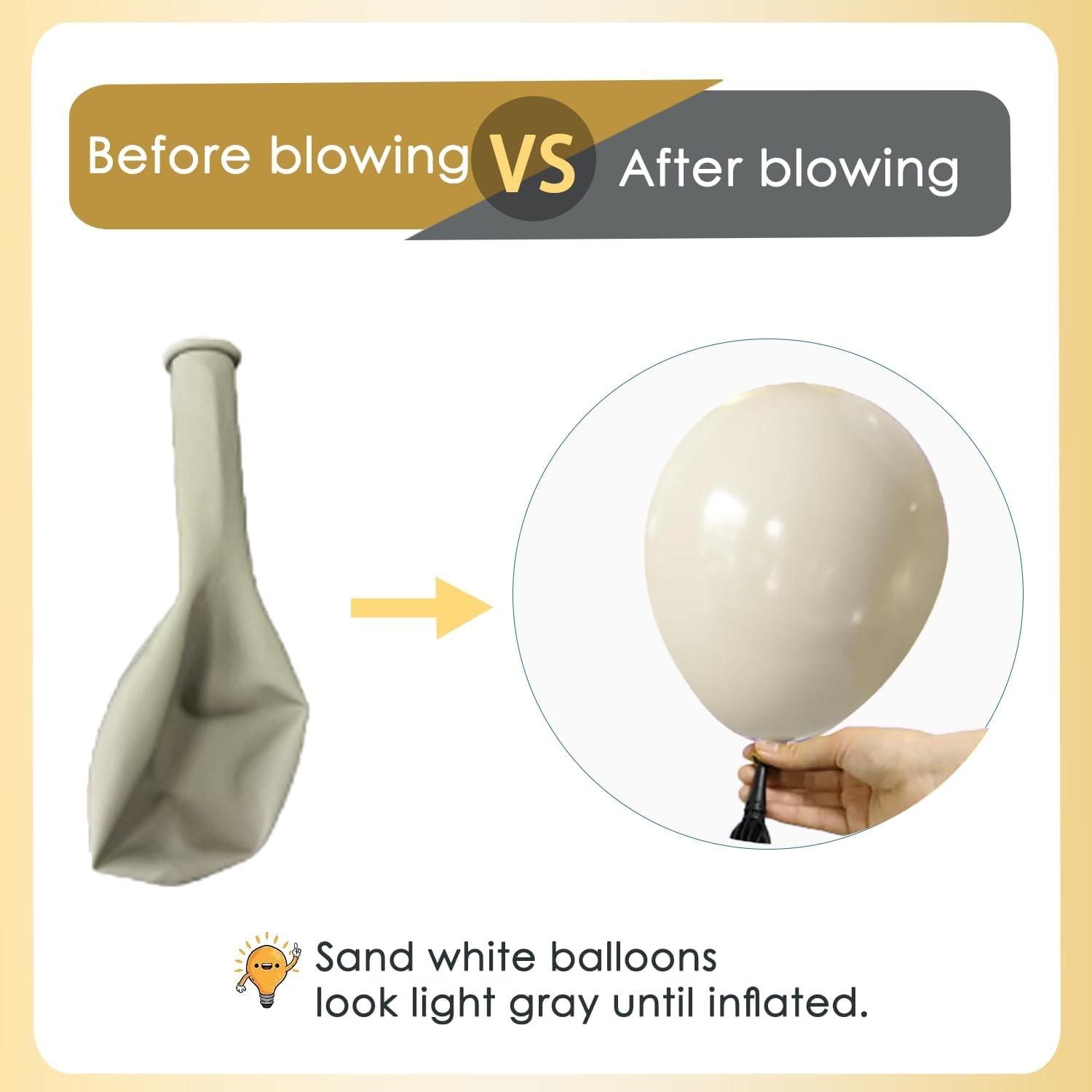 50 piece set of white and gold balloons, metallic colored latex balloon set, suitable for birthday, engagement, wedding anniversary parties, indoor and outdoor decoration gifts