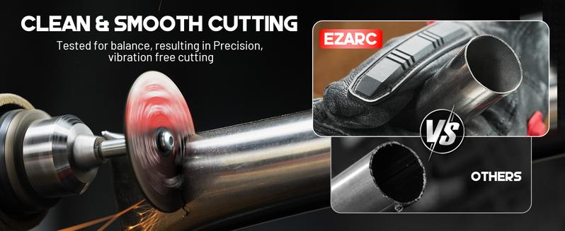 EZARC 1.5" Rotary Tool Cutting Discs – Diamond Grit For Masonry/Ceramics 10 Discs , Fiberglass Reinforced For Metal Cutting 30 Discs, Extra Durable Diamond Grit Masonry/Ceramics 3 Discs , 1/8" Arbor