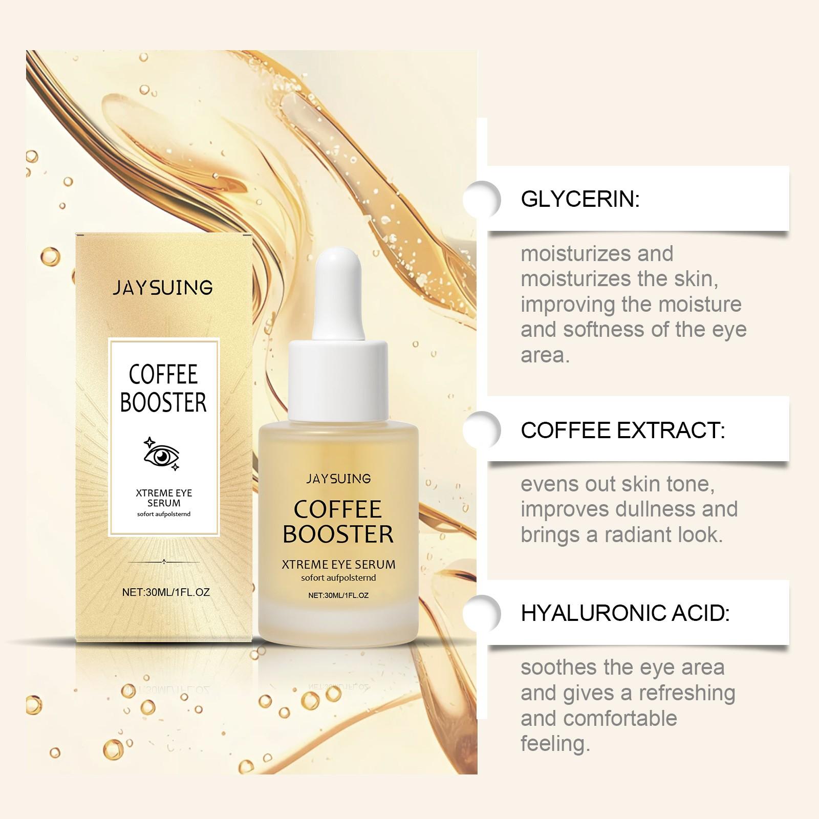Caffeine Eye Serum with Collagen and Hyaluronic Acid, Firming and Moisturizing, Home/travel Eye Care, Skin Treatment