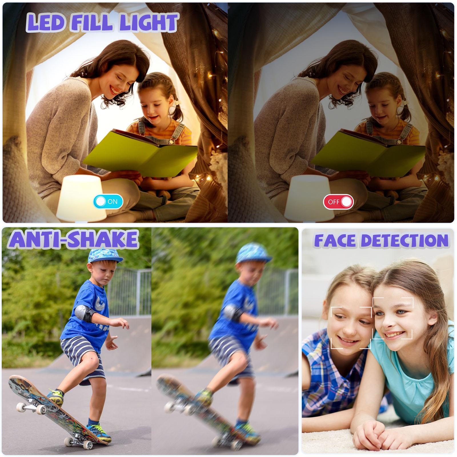 48MP 1080P Digital Camera, 1 Count 16X Digital Zoom Camera with 32G Memory Card, USB Rechargeable Auto Focus Camera, Point & Shoot Camera for Teenager Beginners, Rechargeable Portable Camera