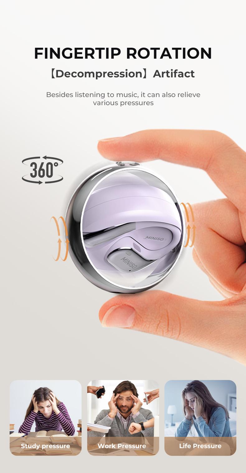 MINISO MS152 True Wireless Open Ear Headphones Bluetooth 5.4 HIFI Stereo Earbuds Noise Canceling Sports Earphones IPX5 Waterproof With microphone