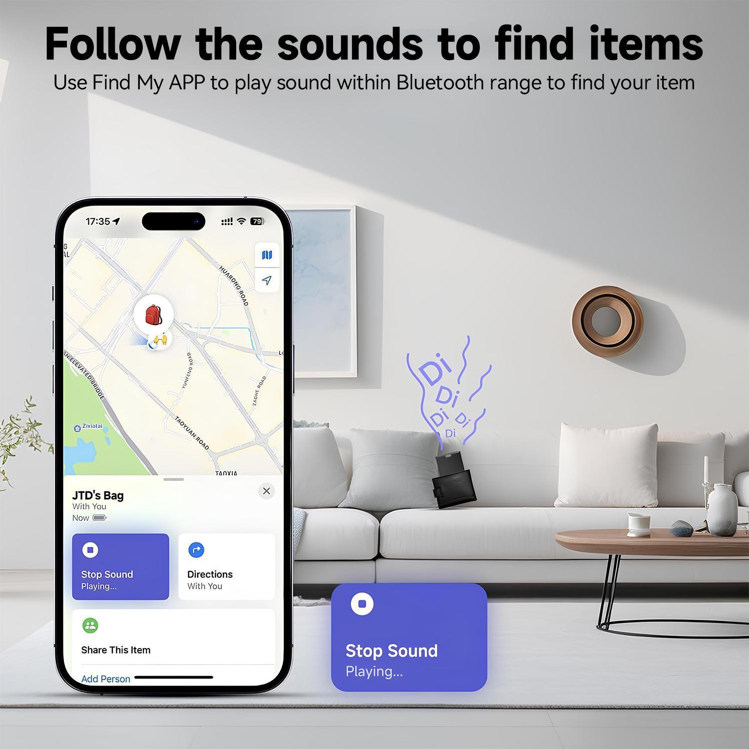 MFi Certified Bluetooth Wallet Tracker Card with Keyhole Slot, FindMy Sync GPS Trackers for Wallet/Keys, iOS-Only Locator, 5-10 Year Long-Lasting Battery Phone Accessory, Ideal Mothers' Gifts, Tools And Gadgets, Cool Mom Gadgets
