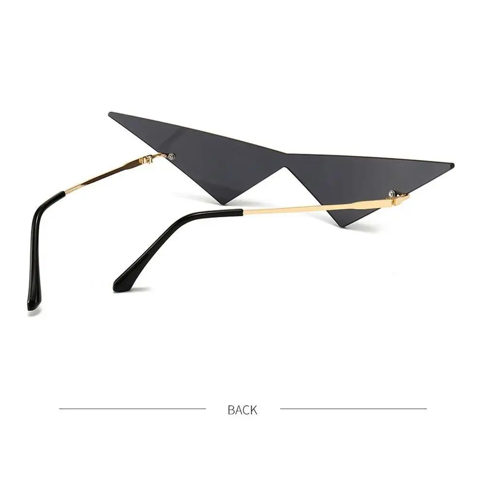 UV400 Ocean Lens Hip Hop Rimless One Piece Eyewear Sun Glasses Women Triangle Sunglasses Sunglasses