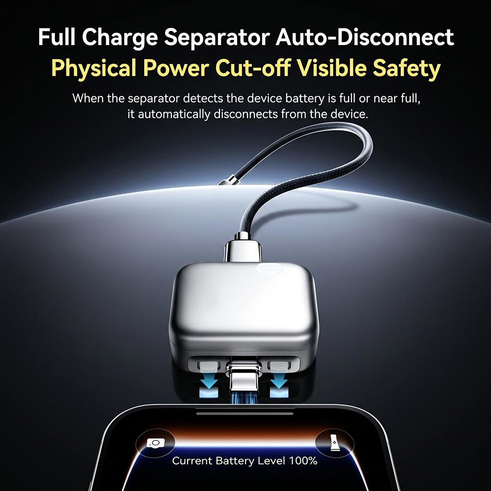 140W USB-C Tablet Fast Charging Adapter, High Speed Charger, Auto-Disconnect When Fully Charged, Power-Off Charging Separator for USB-C Devices, Portable Fast Charger