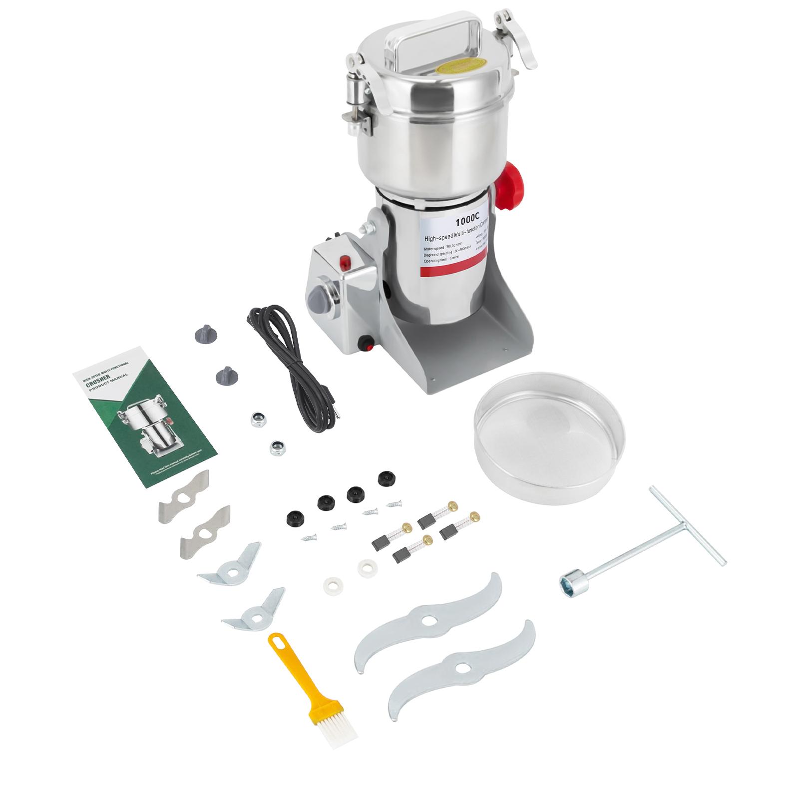 3600W Electric Grain Grinder Mill 30000RPM Stainless Steel Commercial Spice Grinder for Coffee Herbs Nuts 50-300 Mesh 3600W Electric Grain Grinder Mill 30000RPM Stainless Steel Commercial Spice Grinder for Coffee Herbs Nuts 50-300 Mesh