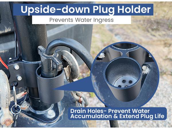 Safoner Aluminum RV Towing Chain Organizer & 7-Way Plug Holder | RV Camper Accessories