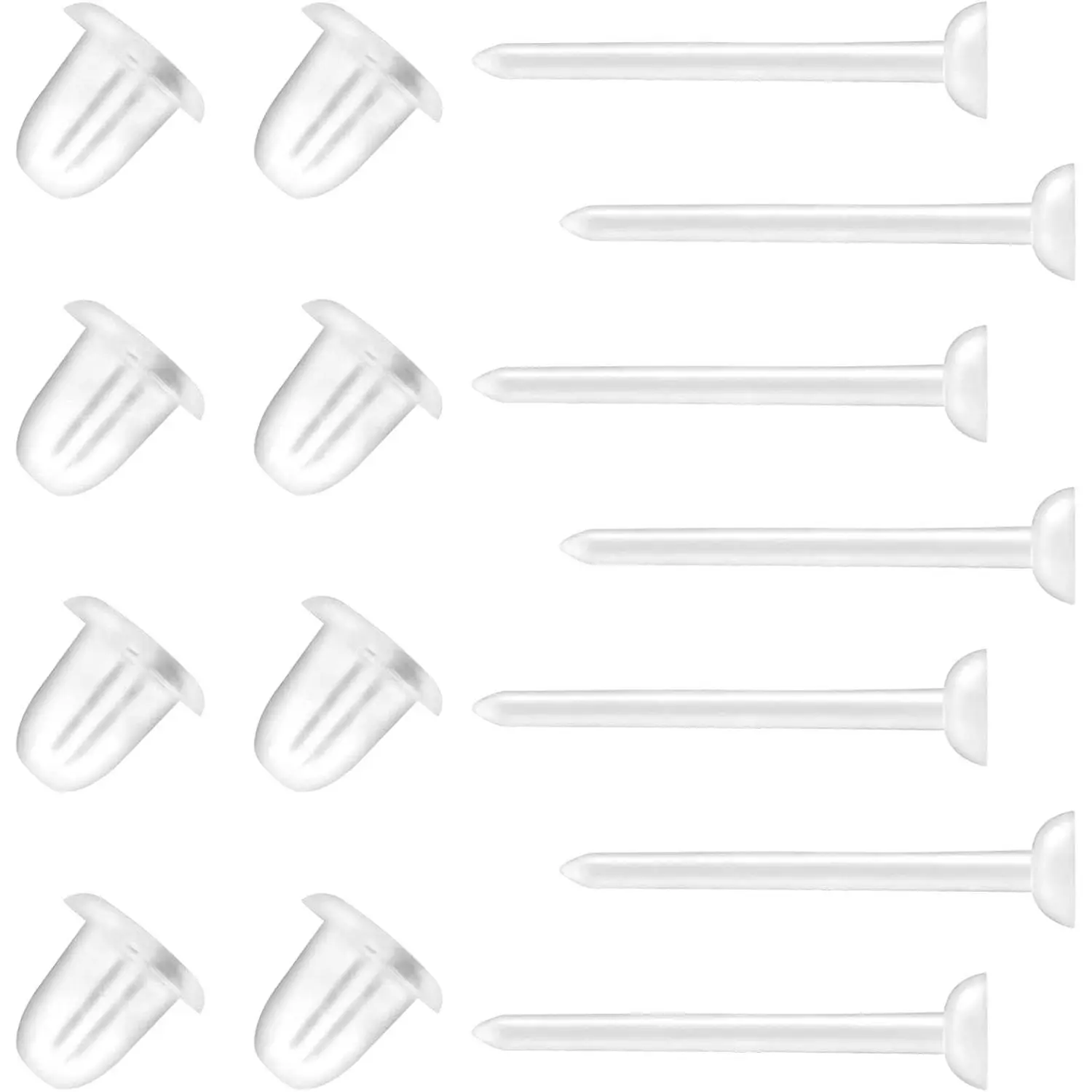 3mm Flat-Head Earrings & Backs Set