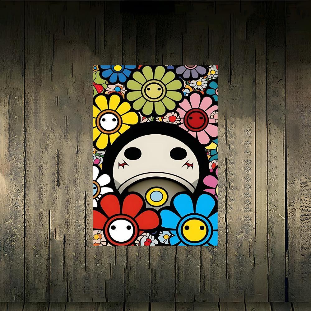 Murakami Takash Painting Fashion Poster Frameless poster pp Matte adhesive paper for Living room hallway bedroom