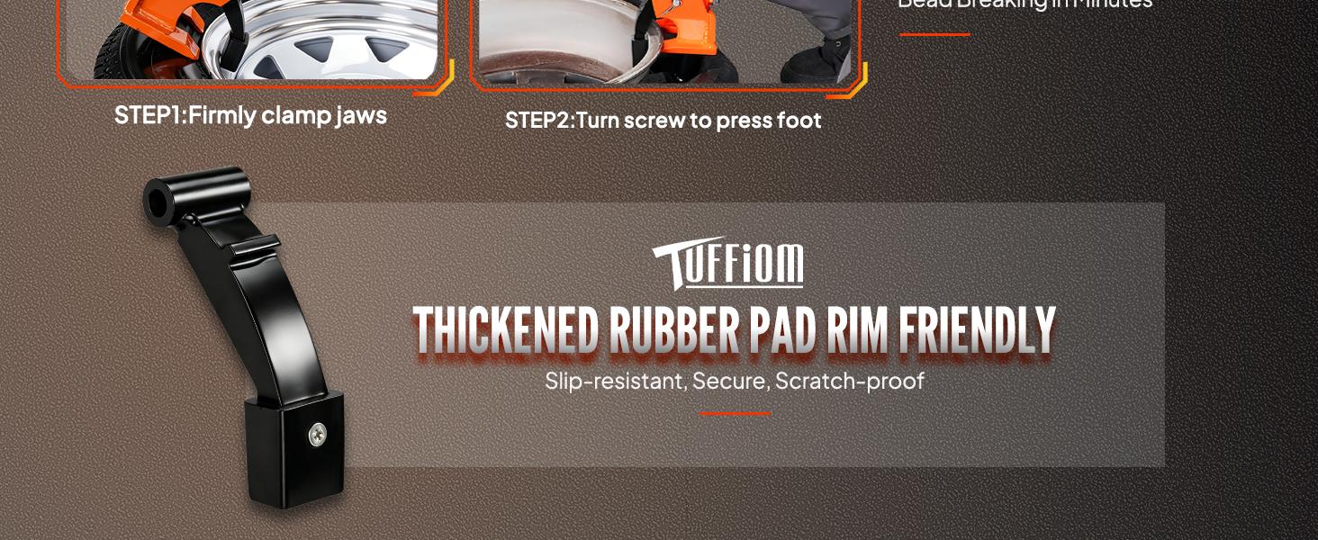 Manual Tire Bead Breaker with Rubber Pad Protector,38''-42'' Tires Changer, Easy-Operated Tire Repair Tool for ATVs/UTVs, Tractors, Trucks, Cars, Heavy Duty Tires