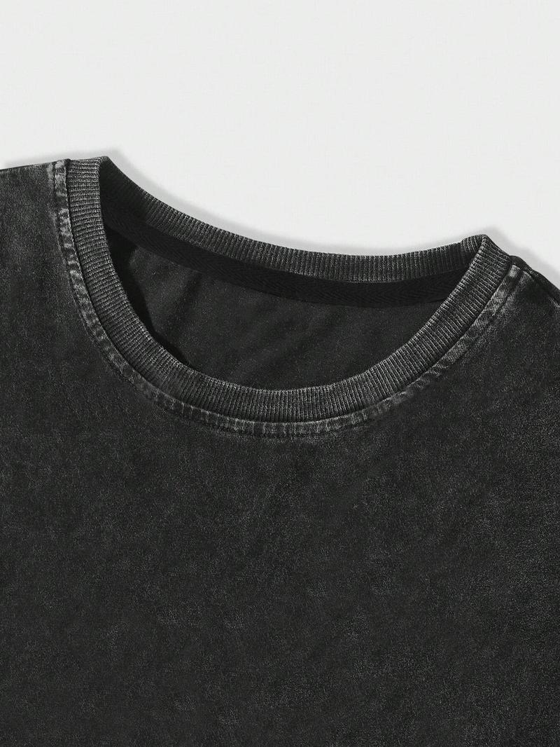 Men's Casual Sporty Short Sleeve Shirt, Gothic Letter Print, Comfortable Round Neck Tee for Outdoor Gym Streetwear Athletic T Shirt Men's Casual Sporty Short Sleeve Shirt, Gothic Letter Print, Comfortable Round Neck Tee for Outdoor Gym Streetwear Athletic T Shirt