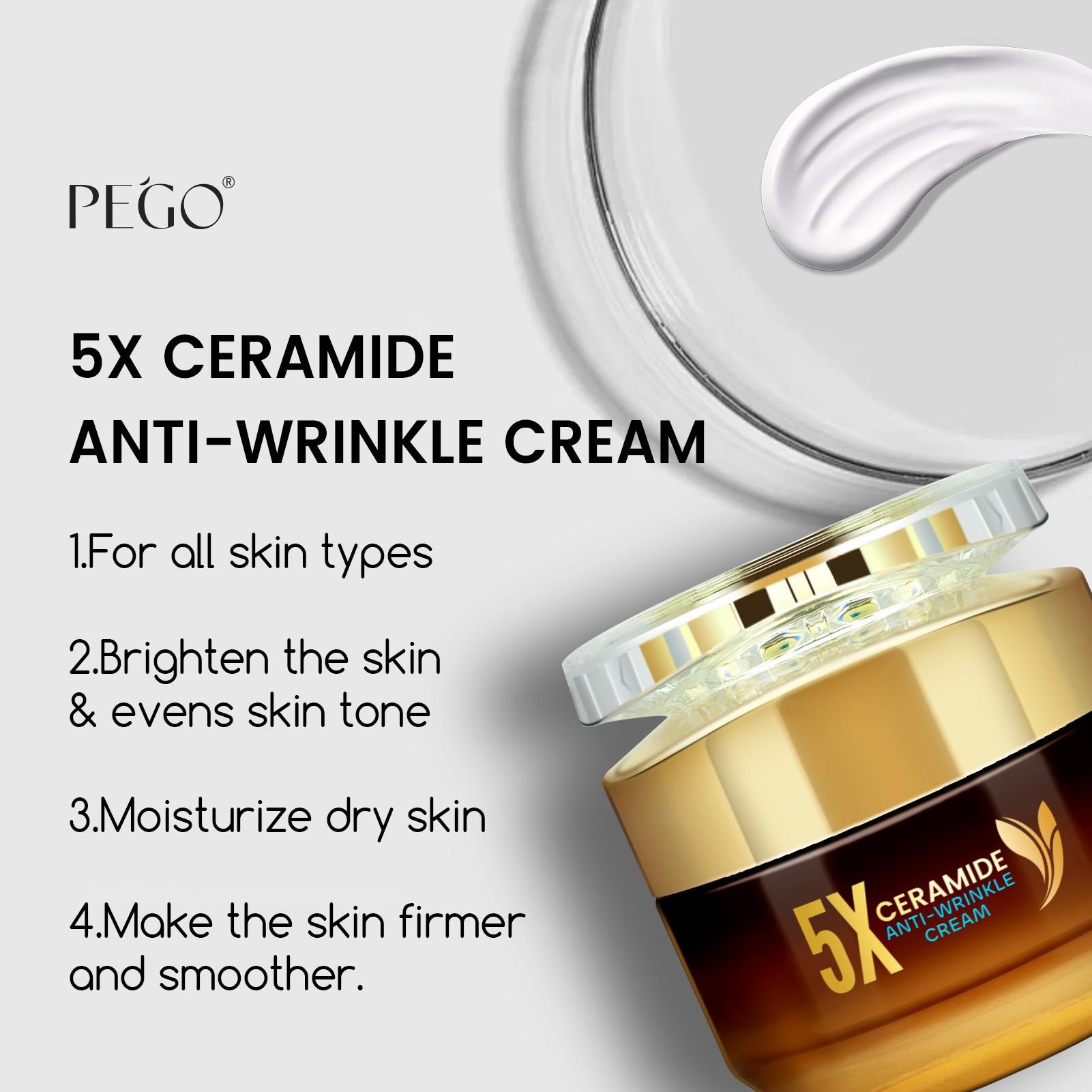 Ceramide Repair Anti-Wrinkle Face Cream, Deep Hydration, Fade Fine Lines, Improve Dark Circles, Gentle on Skin, 50g, Contains Ceramide, Centella, Ha