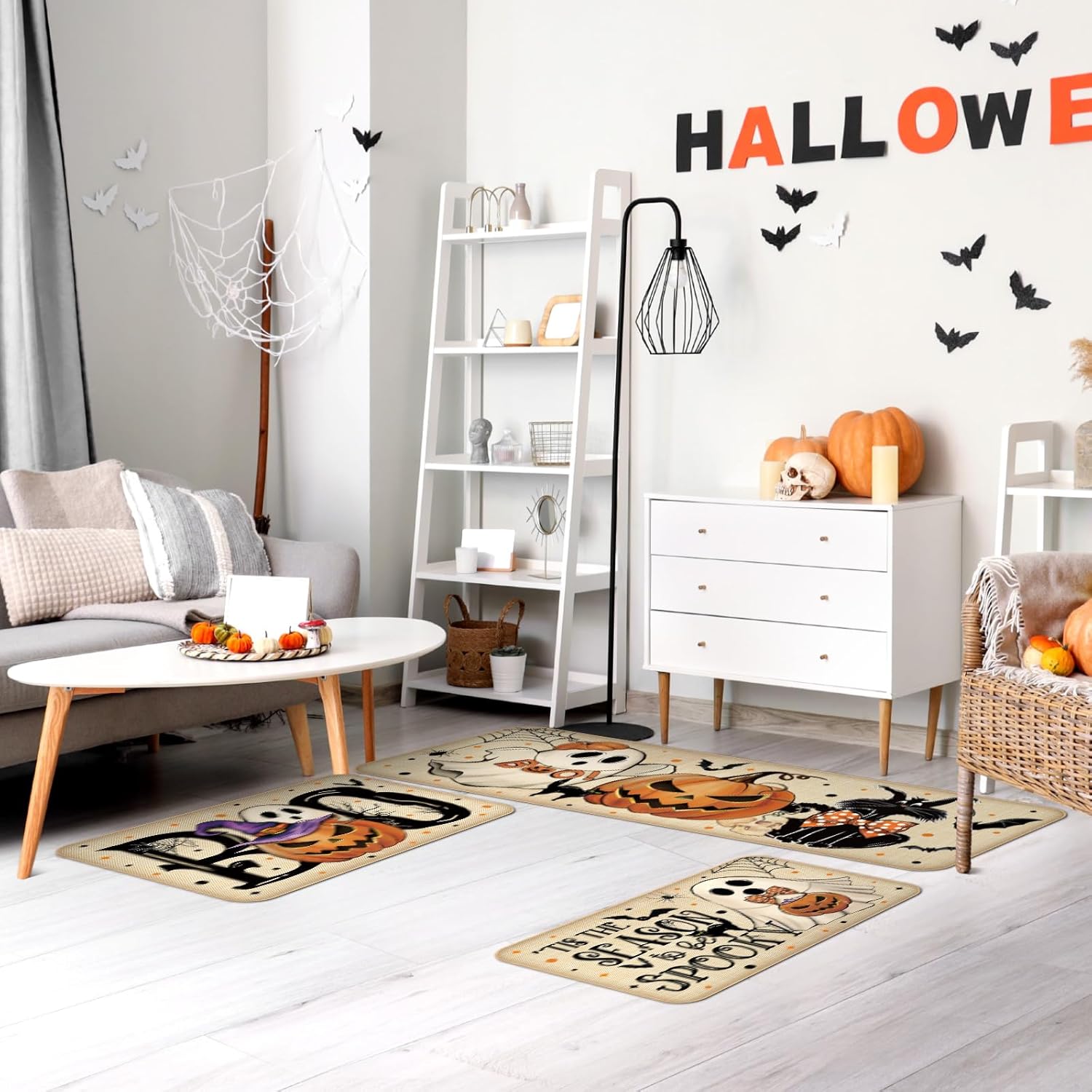 Halloween Kitchen Mat Ghost Rug Welcome Door Mat Halloween Decor Ghost Decor Non Slip Mat for Kitchen Bathroom Home Door Bedroom, Halloween Party Decorations Halloween Kitchen Mat Ghost Rug Welcome Door Mat Halloween Decor Ghost Decor Non Slip Mat for Kitchen Bathroom Home Door Bedroom, Halloween Party Decorations