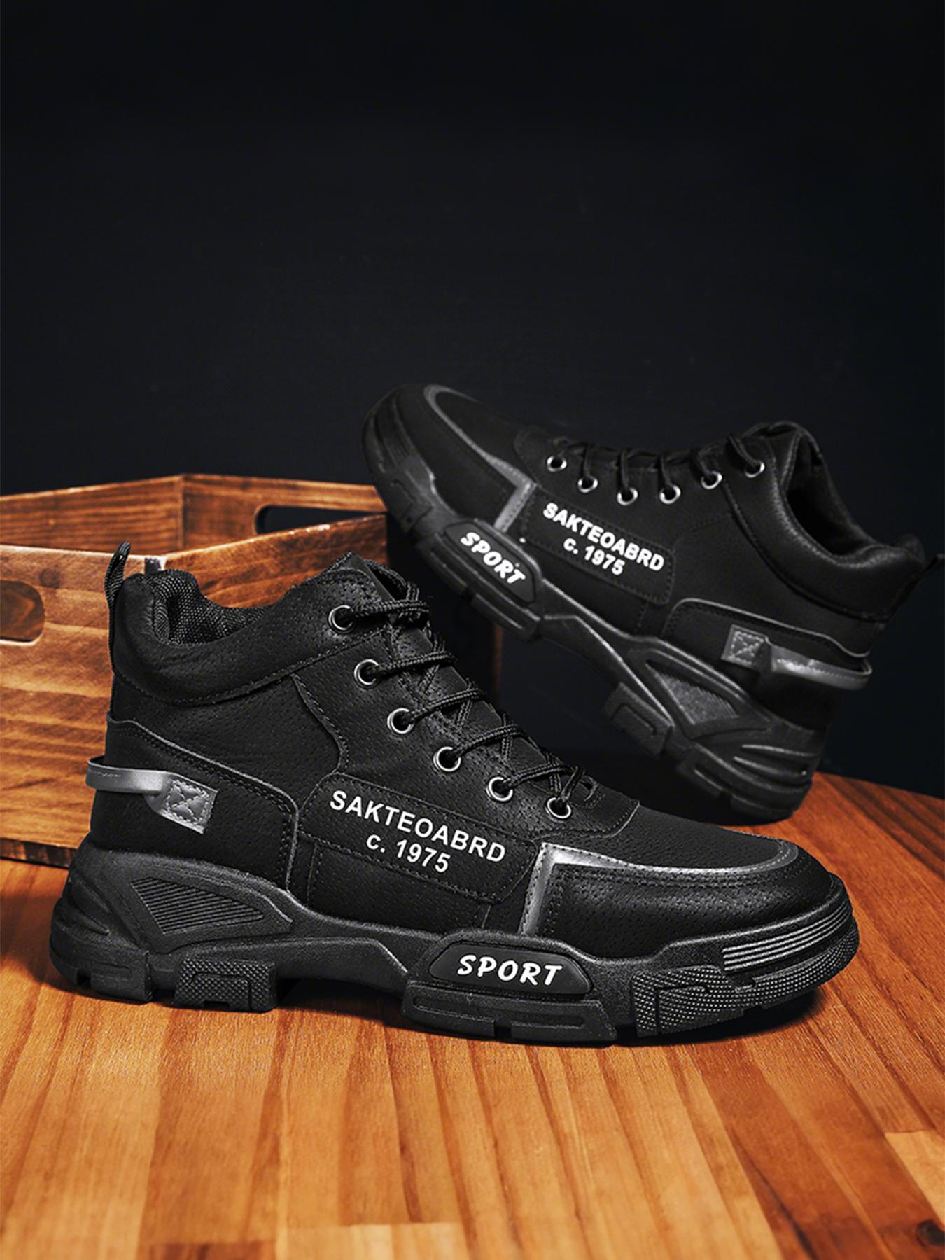 Men's Yellow Work Boots | All-Weather High-Top Boots | British Style Winter Shoes