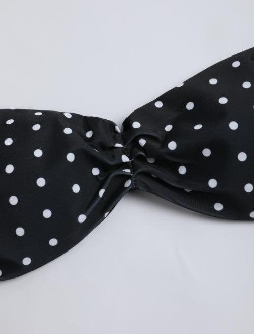 2026 Women's Polka Dot Strapless Bandeau Bikini Set, Removable Wide Shoulder Straps, Vintage Style for Beach and Pool, Bandeau Bathing Suits, Swimsuit Set