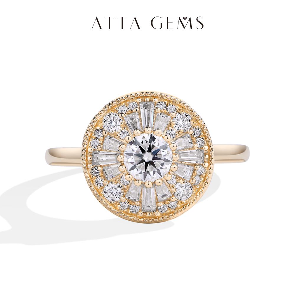 Luxury D Color Total 1.54CT Synthetic Moissanite Ring for Women Anniversary Engagement Ring Fine Jewelry Gift R247 SpringStatements