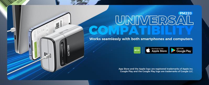 PM220 Label Printer with tape,Portable Thermal Printer,Bluethooth Label Printer,for Address, Logo, Clothing, Mailing, Sticker Printer for Phones & PC