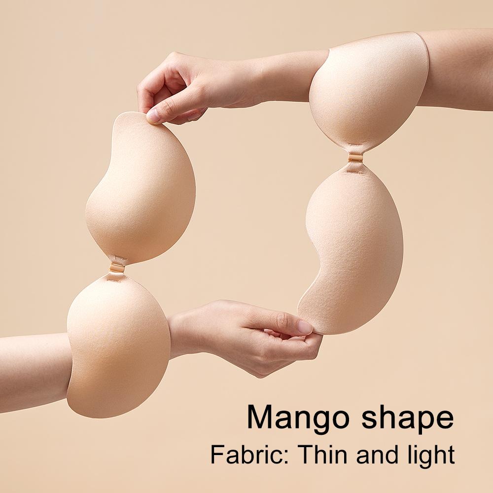 Minikit Adhesive V-bra Fabric,Invisible push up sticky bra【2 pairs】womenswear Comfort Lady underwear,Party dress, Bridal bra.