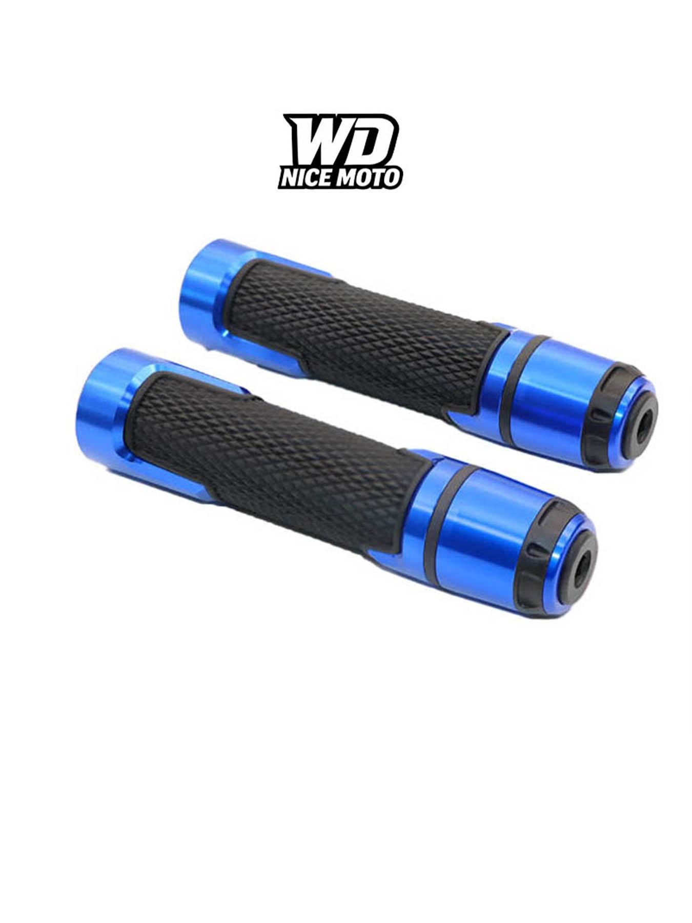 WD Nice Moto Universal 7/8" 22mm Motorcycle Fatbike Grip Cuffs, Cnc Handlebar for Kawasaki Honda Yamaha Suzuki Ducati Motorbike