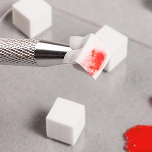 Fcozpjk 100Pcs Soft Nail Sponges for Ombre Nail Art Sponges With Grabbing Pen Aura Nails Ombre Nail Brush Manicure Nail Art Tools