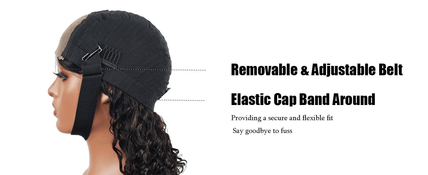 【MiuulaarHair】Wear and Go Glueless Kinky Curly 100% Human Hair wig  4X4 Pre Cut Lace Closure Pre Bleached knots Pre Plucked Natural Hairline  200 Density Natural Black Color Human Hair Wig For Black Women
