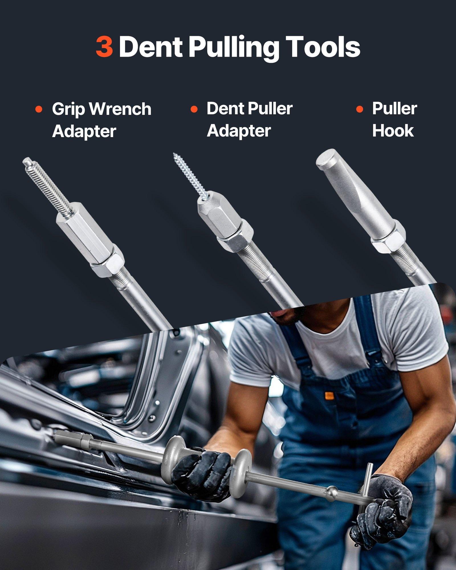 fathersdaygift  VEVOR 9-Way Slide Hammer Puller Set, 15PCS Front Wheel Hub Bearing Remover Rear Wheel Axle Hub Dent Shaft Puller Tool Kit, Axle Bearing Puller Tool Kit and Slide Hammer Remover Set with Carry Box