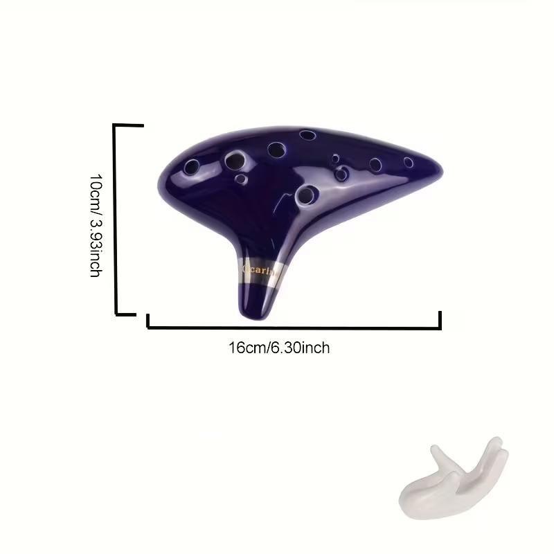 Ff Bonfires 12 Hole Ocarina Ceramic Ocarina Flute, Wind Instruments, Music Instrument Share, High-Quality Musical Instrument, Perfect Gift Choice, Shareable, Ceramic Material