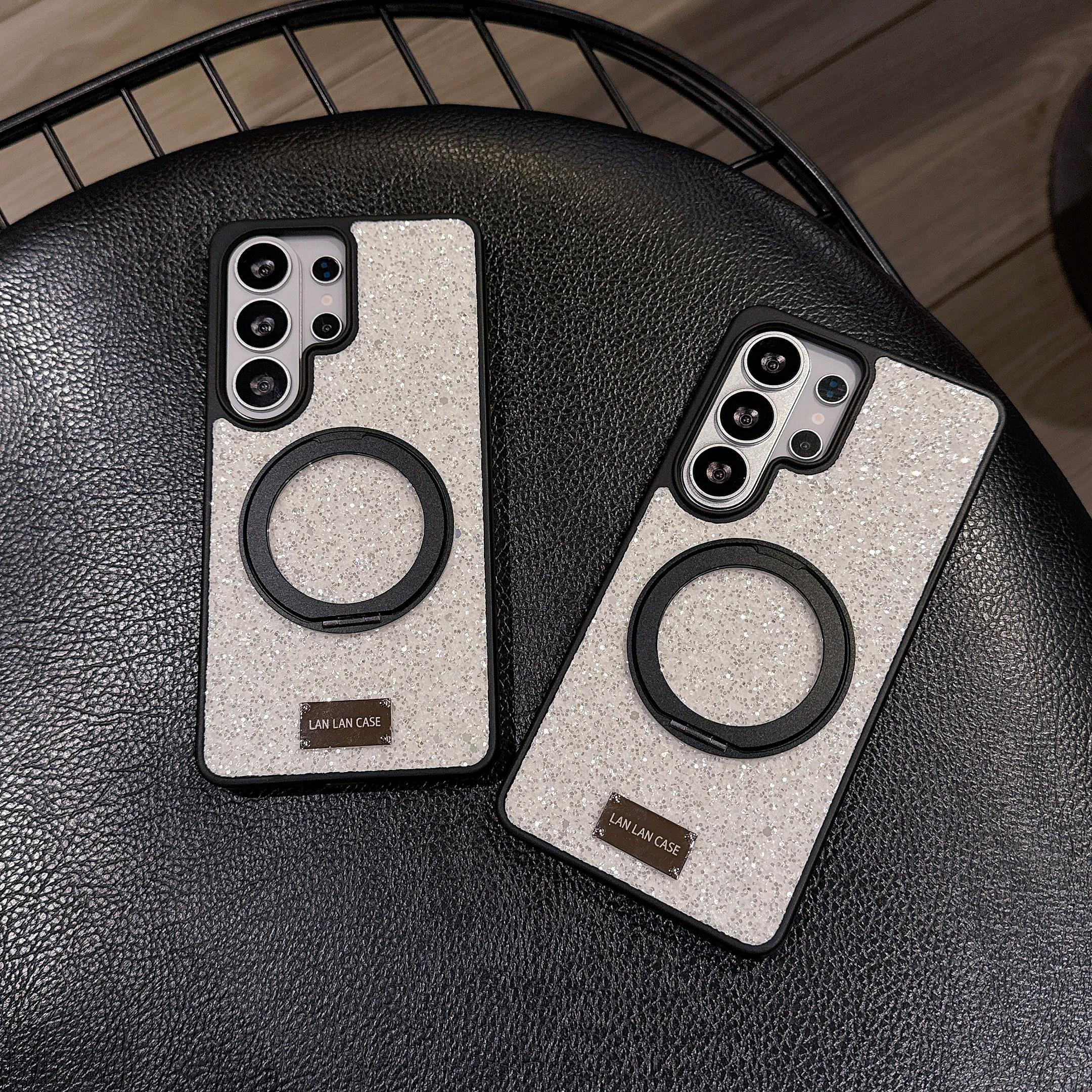 Samsung Phone Case, Glitter 360 Rotating Magnetic Stand, Shockproof Anti-Drop, Fits Galaxy S26/s25/s24 Series, Gift Idea