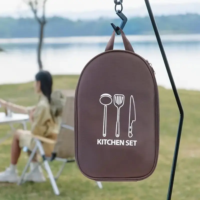 Portable Outdoor Cookware Storage Pack, Camping Tableware & Picnic Supplies, Essential Camping Tools Organizer, Durable Design