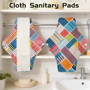Reusable Sanitary Pads with Wings, Large Flow Suitable for Postpartum, Breathable Washable, Waterproof Leakproof, Adult Diapers