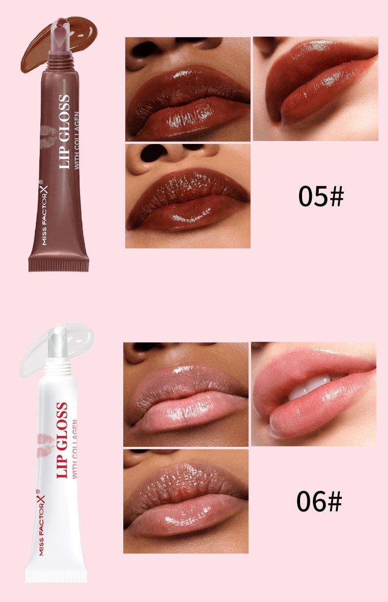 Valentine's Day Lip Gloss Set, 6pcs Box Colorful Moisturizing Lip Gel, Long-Lasting Hydration, Unique Gift for Women, Mother's Day & Christmas