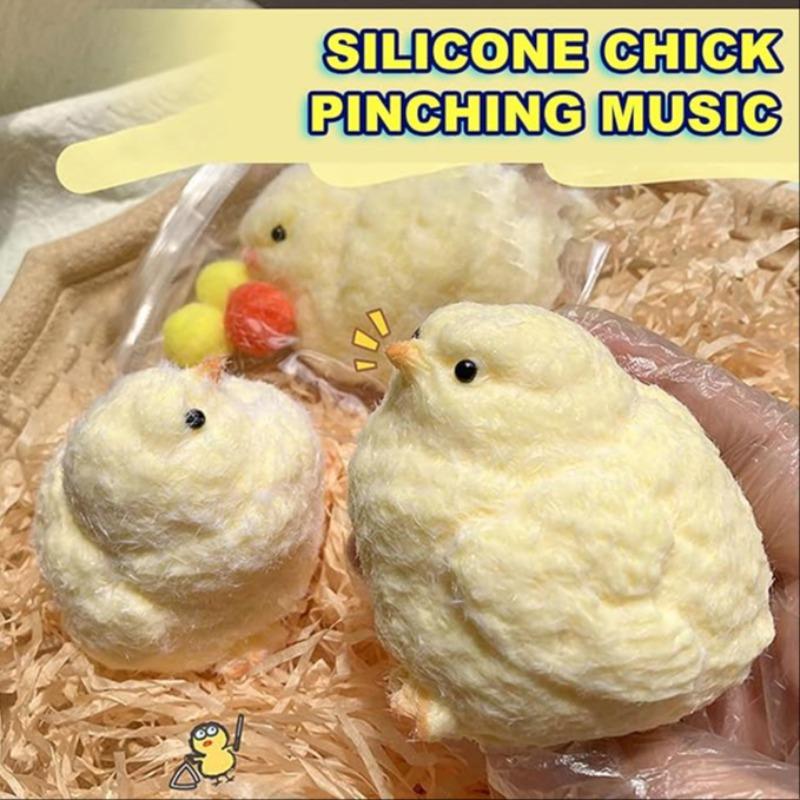 1/2 Counts Cute Plush Chicken Taba Kawaii Squishies Toys, Stress Relief Squeeze Bounce Toy for Kids & Adults, Fun Gift & Anxiety Relief Tool