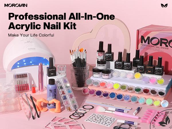 【Blossom Series】Morovan Acrylic Nail Kit : Blossom Pro for Beginners with Everything - Complete Nail Kit Set Professional Acrylic with Everything Acrylic Nail Starter kit Acrylic Nail Supplies Gifts for Women Girl 【Blossom Series】Morovan Acrylic Nail Kit : Blossom Pro for Beginners with Everything - Complete Nail Kit Set Professional Acrylic with Everything Acrylic Nail Starter kit Acrylic Nail Supplies Gifts for Women Girl