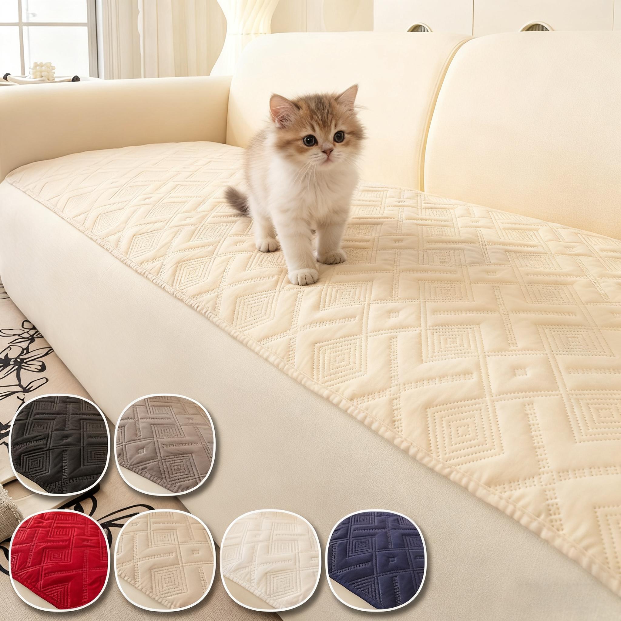 1PC Lightweight Thin Sofa Cushion for 2/3/4 Seater L-Shaped Sofas, Modern Ultrasonic Embossed Geometric Pattern, Pet Friendly