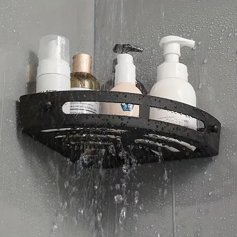 Wall-Mounted No-Drill Triangle Storage Rack, Toilet and Sink Organizer Solution, Durable Design for Daily Use