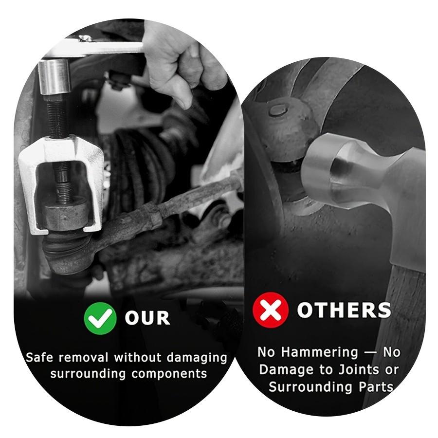 5-Piece Ball Joint Bearing Separator Kit, Pittman Arm Puller, Tie Rod End Tool, 5-In-1 Front Service Set, Easy Disassembly, Vehicle Maintenance