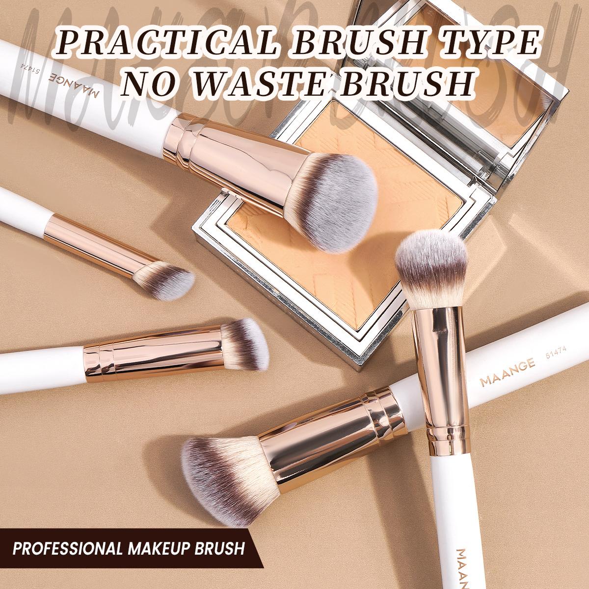 MAANGE 5pcs Professional Makeup Brush Set, Powder Brush Blush Brush Contour Brush Concealer Brush Nose Contour Brush Highlight Brush, Essential Cosmetic Accessory for Beauty Routine, Gift for Women & Girls, Cosmetic Brushes, Brush Makeup Kit