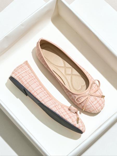 Women's Round Toe Slip-On Ballet Flats, Fashion Flat Shoes, Soft Sole Comfortable Casual Shoes, Elegant Bow Design, Perfect for Walking & Shopping